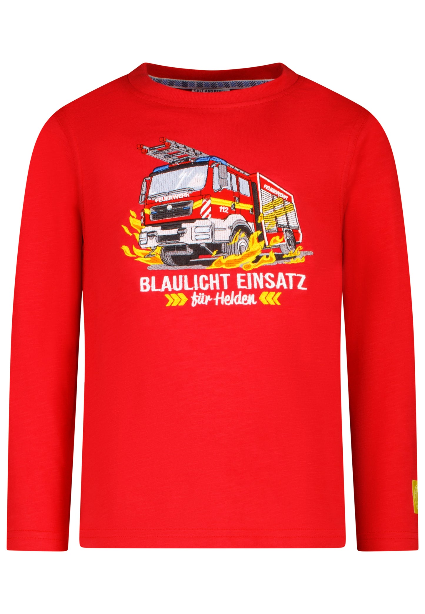 Salt and Pepper Shirt Feuerwehr Blaulichteinsatz city red - Musterteil