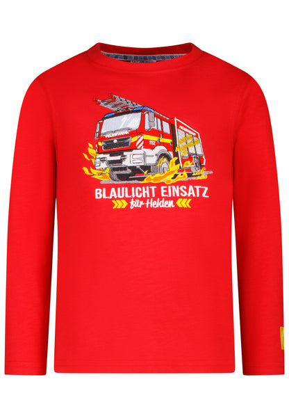 Salt and Pepper Shirt Feuerwehr Blaulichteinsatz city red - Musterteil