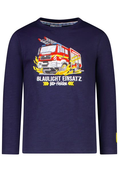 Salt and Pepper Shirt Feuerwehr Blaulichteinsatz true navy - Musterteil