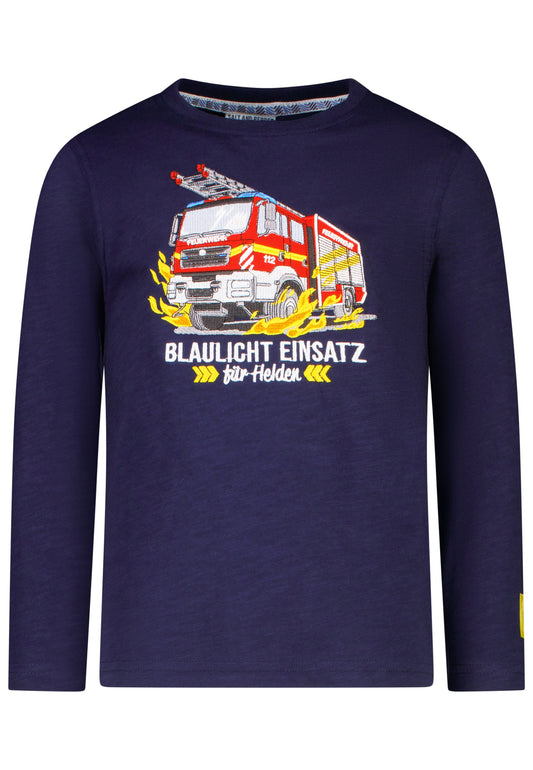 Salt and Pepper Shirt Feuerwehr Blaulichteinsatz true navy - Musterteil