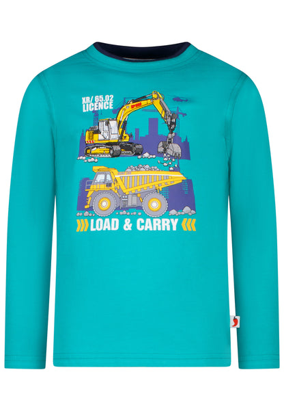 Salt and Pepper Shirt Baustelle Schaufelbagger golf green - Musterteil