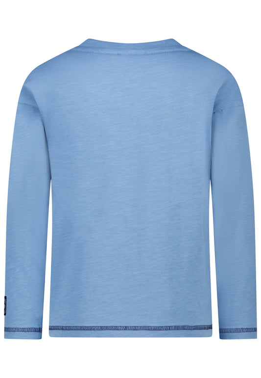 Salt and Pepper Shirt Dino Wendepailletten skyway blue