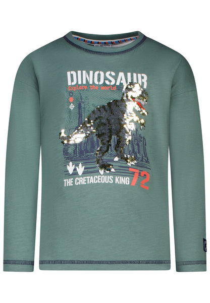 Salt and Pepper Shirt Dino Wendepailletten sage green
