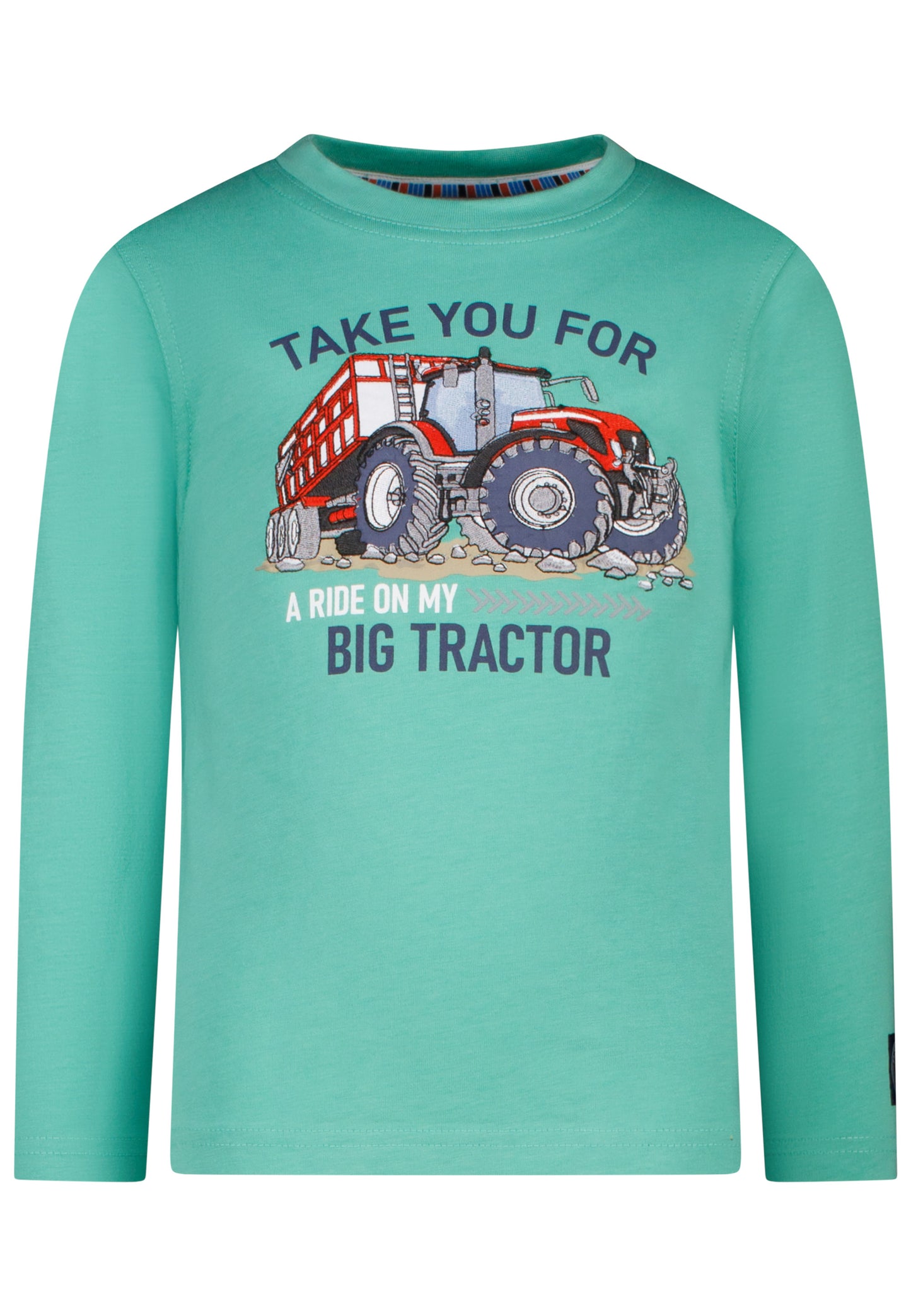 Salt and Pepper Shirt Big Tractor jungle green - Musterteil