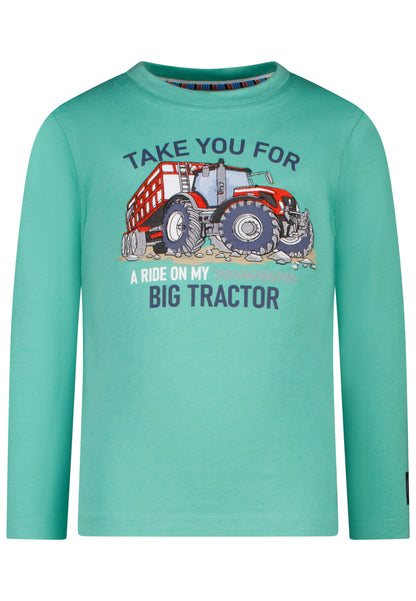 Salt and Pepper Shirt Big Tractor jungle green - Musterteil