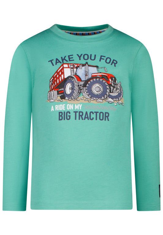 Salt and Pepper Shirt Big Tractor jungle green - Musterteil
