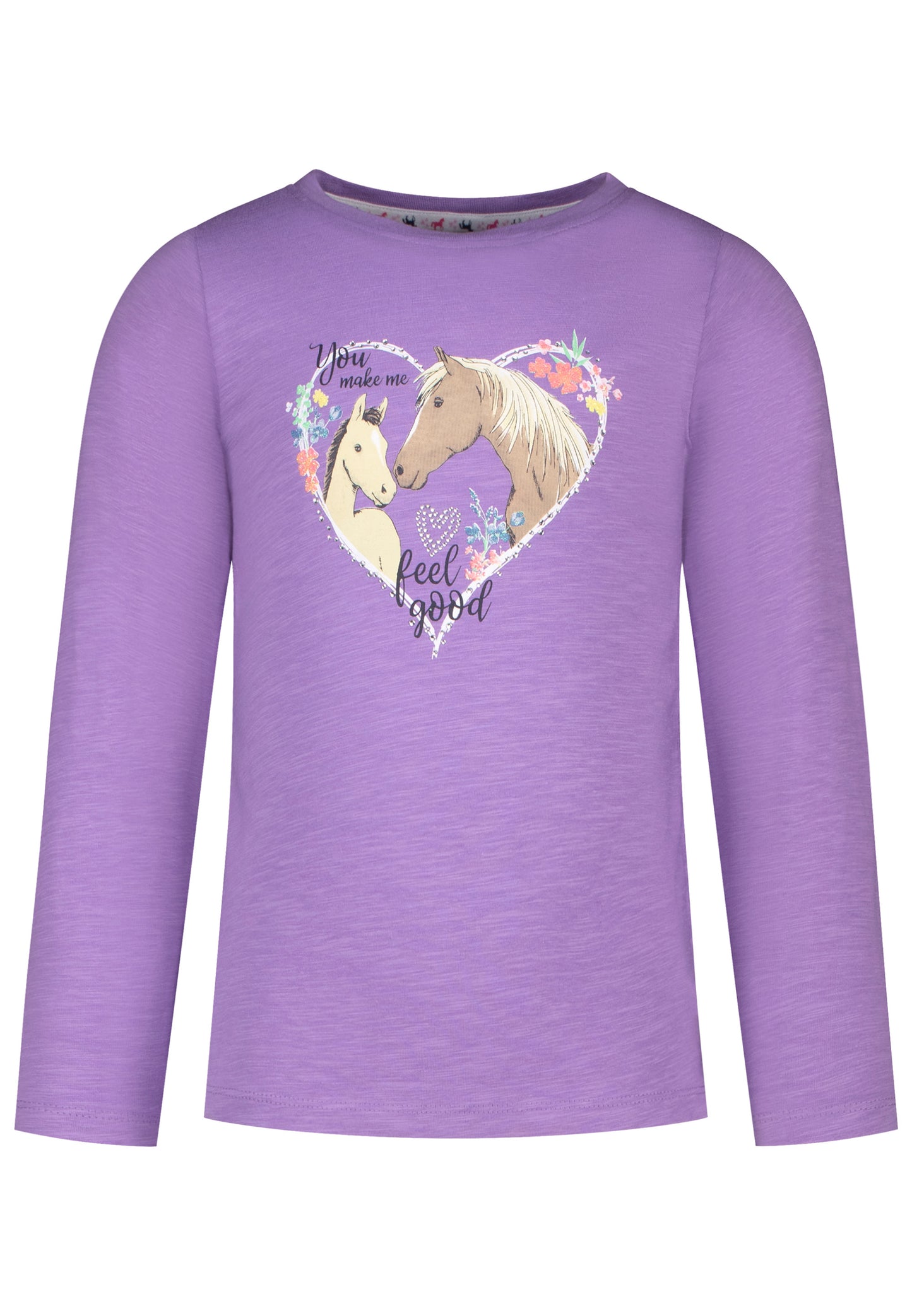 Salt and Pepper Shirt Herz Pferd Fohlen tulip violet - Musterteil