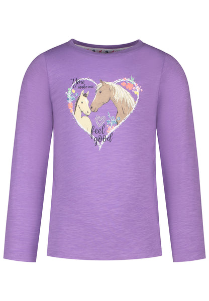 Salt and Pepper Shirt Herz Pferd Fohlen tulip violet - Musterteil