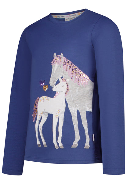 Salt and Pepper Shirt Pferd / Fohlen ink blue
