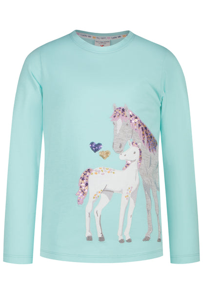 Salt and Pepper Shirt Pferd / Fohlen opal green - Musterteil