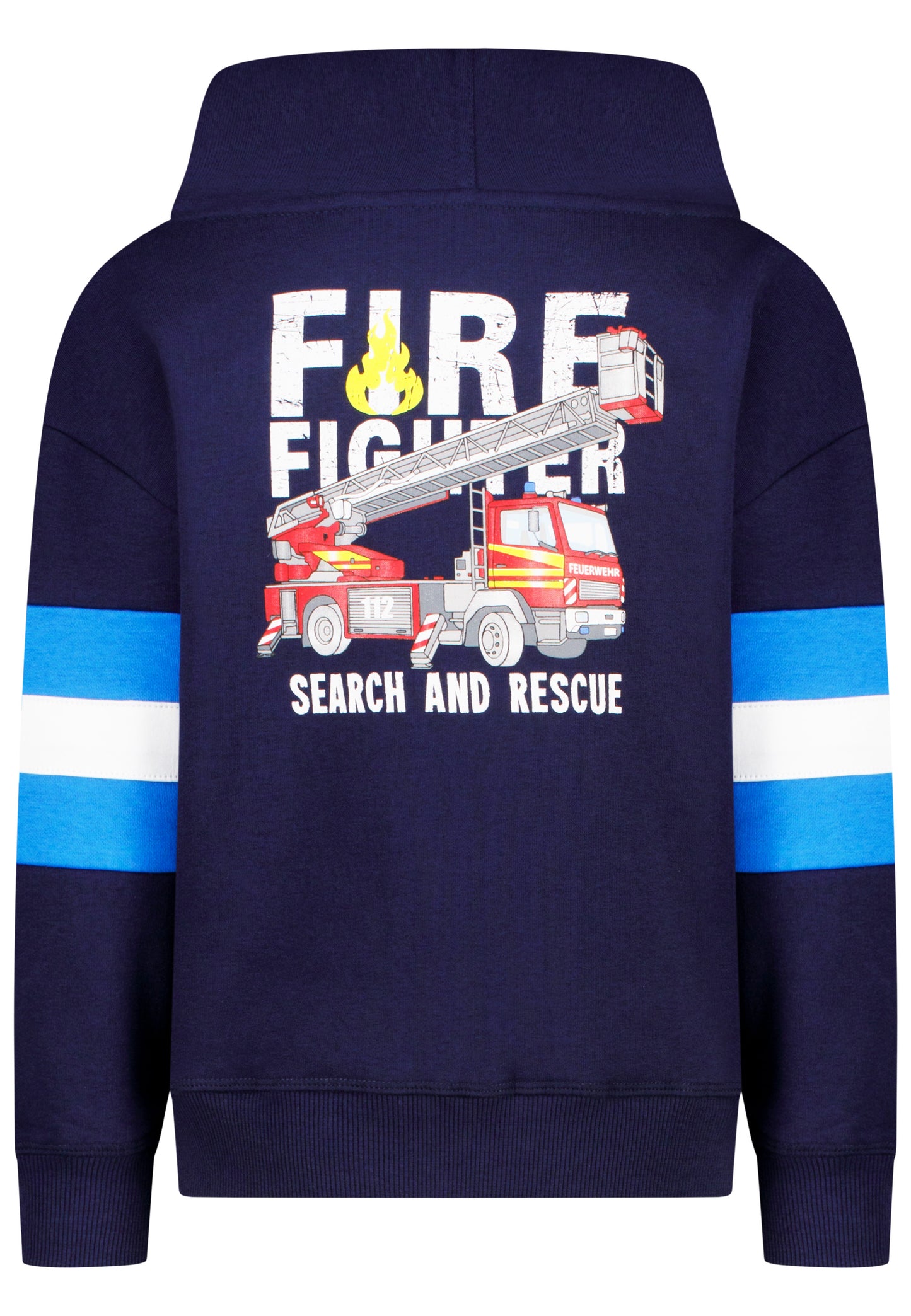 Salt and Pepper Sweatjacke Feuerwehr Rückenprint true navy - Musterteil