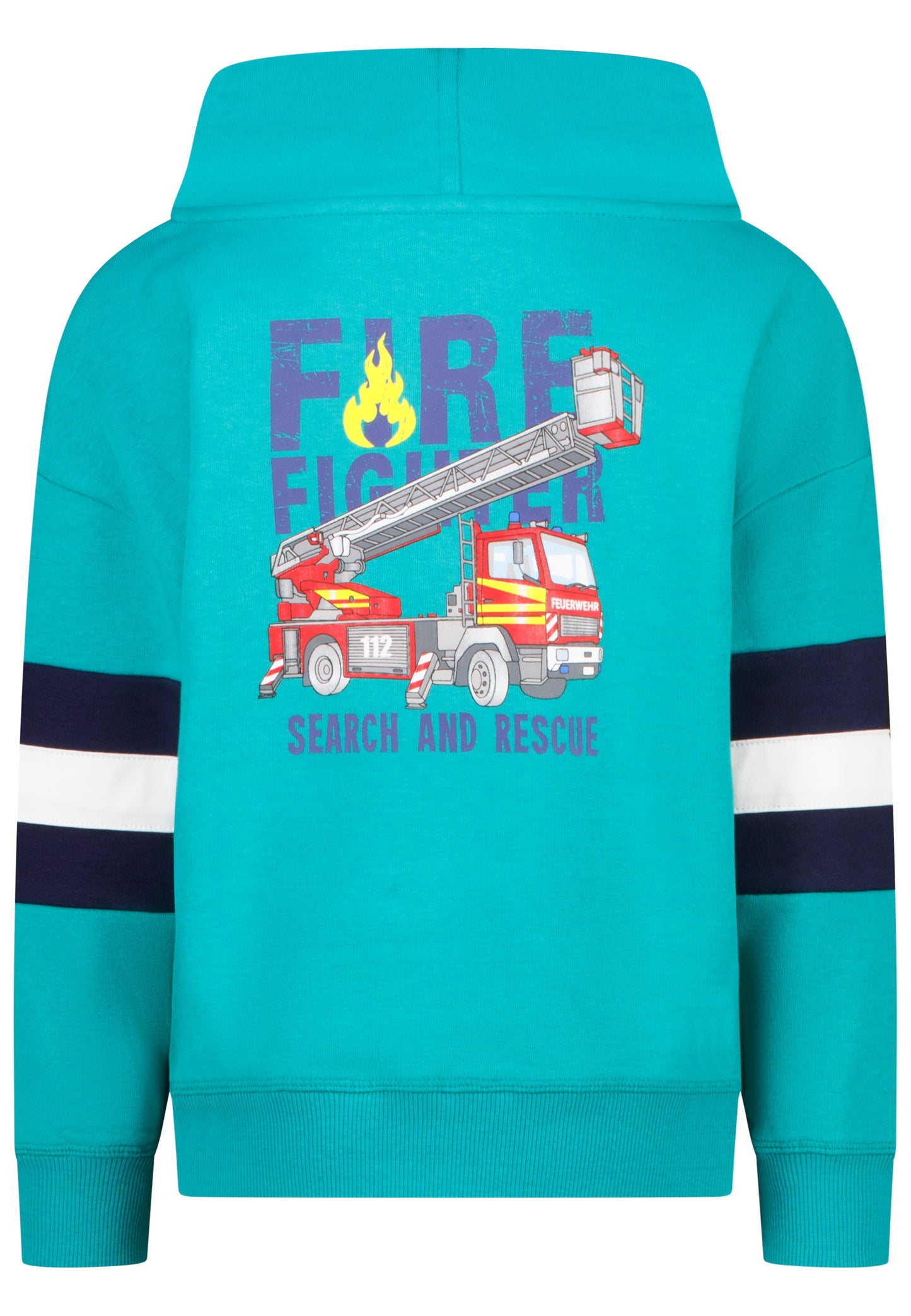 Salt and Pepper Sweatjacke Feuerwehr Rückenprint golf green - Musterteil