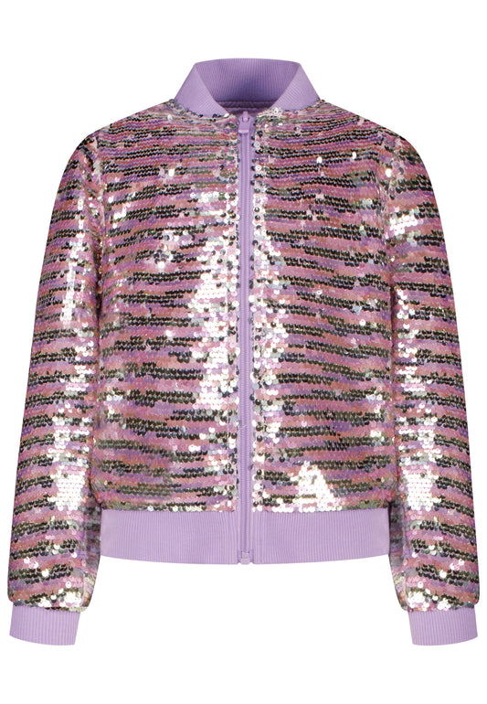 Salt and Pepper Paillettenjacke tulip violett - Musterteil