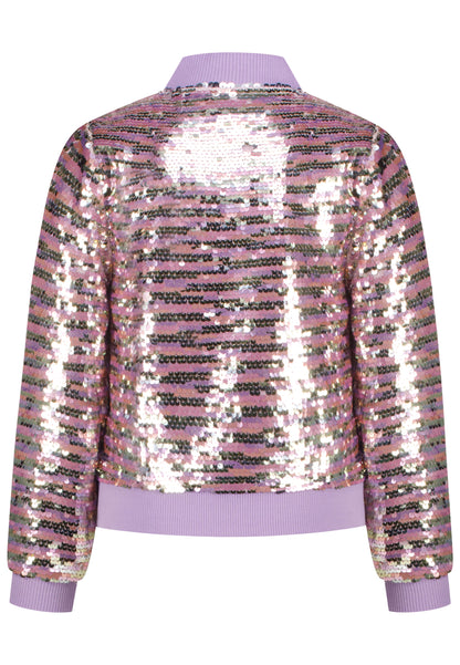Salt and Pepper Paillettenjacke tulip violett - Musterteil