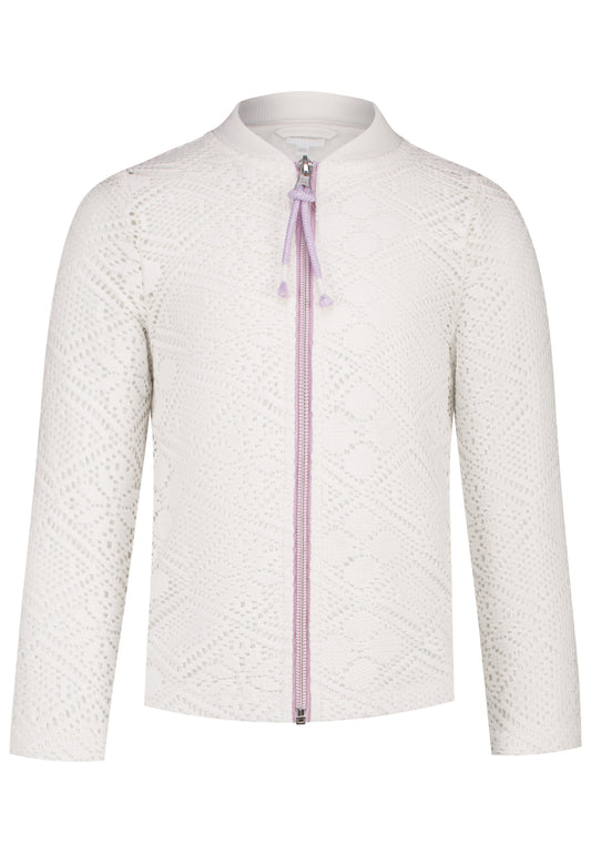 Salt and Pepper Häkel-Sweatjacke off-white - Musterteil