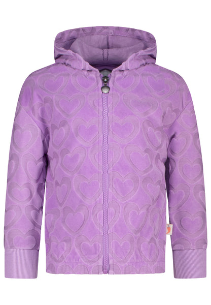 Salt and Pepper Sweatjacke Herzen pure lilac - Musterteil