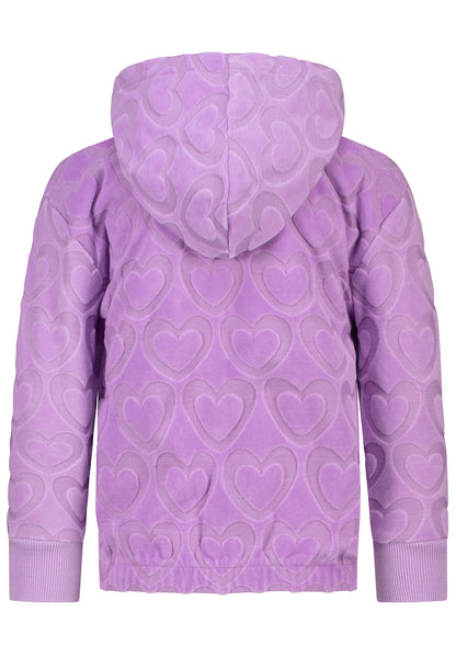 Salt and Pepper Sweatjacke Herzen pure lilac - Musterteil