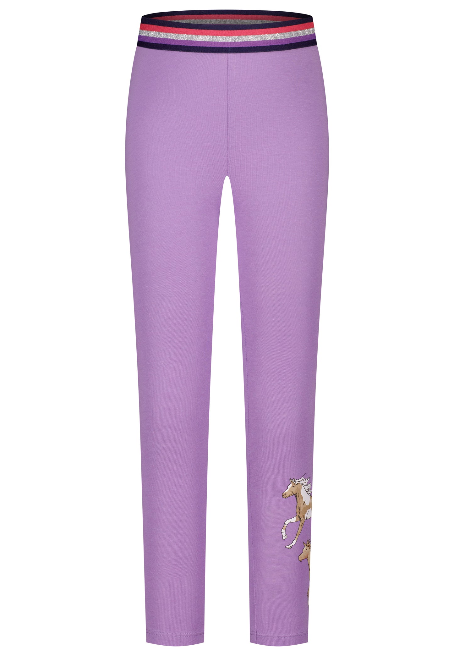 Salt and Pepper Legging Pferde Glitzerbund tulip violet - Musterteil