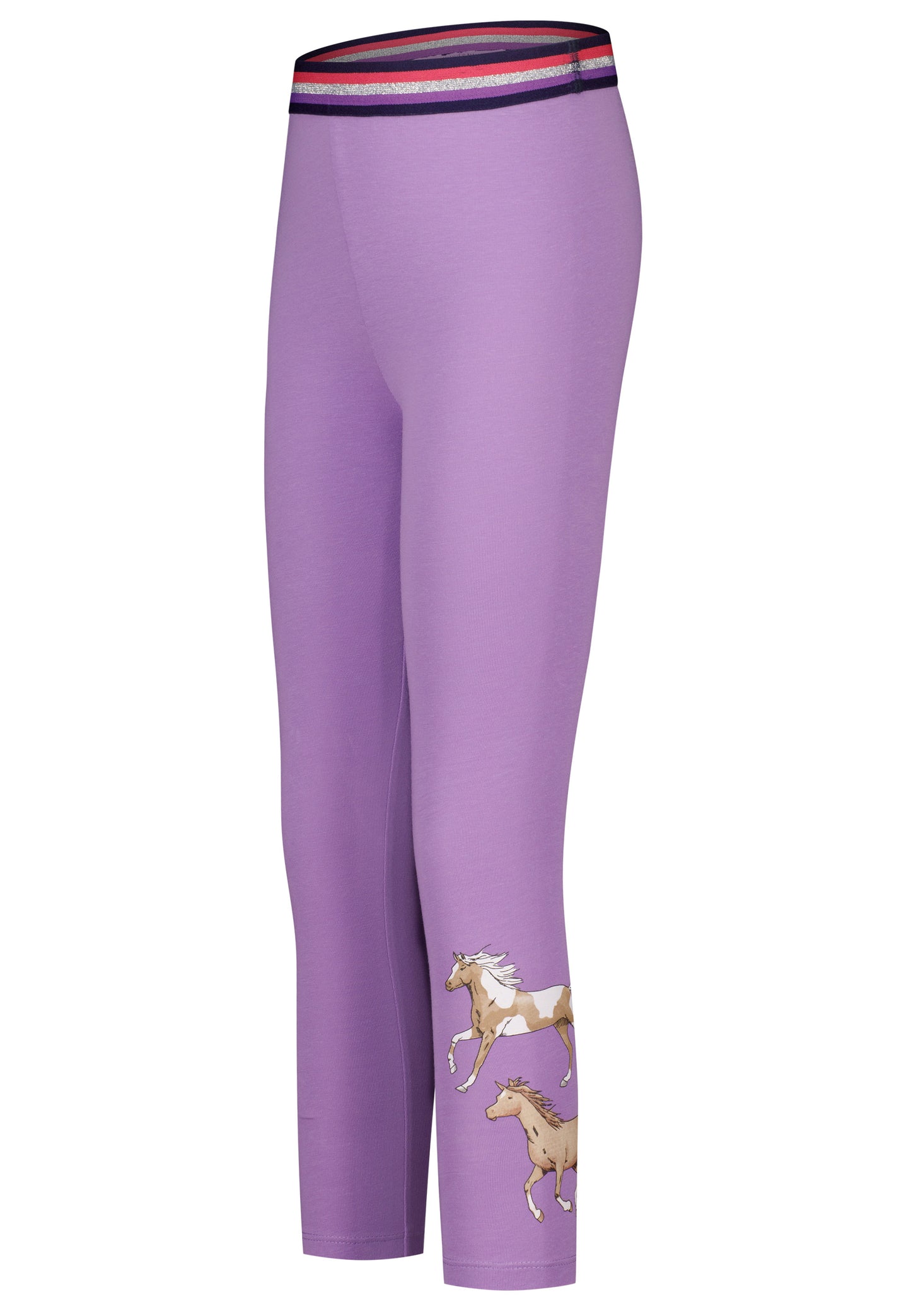 Salt and Pepper Legging Pferde Glitzerbund tulip violet - Musterteil
