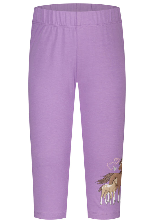 Salt and Pepper Caprilegging Pferde tulip violet - Musterteil