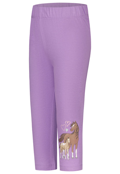 Salt and Pepper Caprilegging Pferde tulip violet - Musterteil