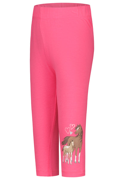 Salt and Pepper Caprilegging Pferde shocking pink - Musterteil