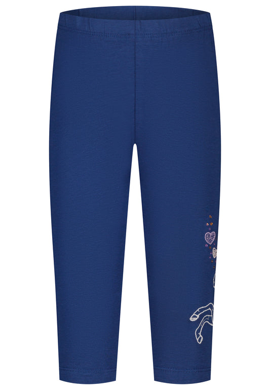 Salt and Pepper Caprilegging Pferd Stickerei indigo - Musterteil