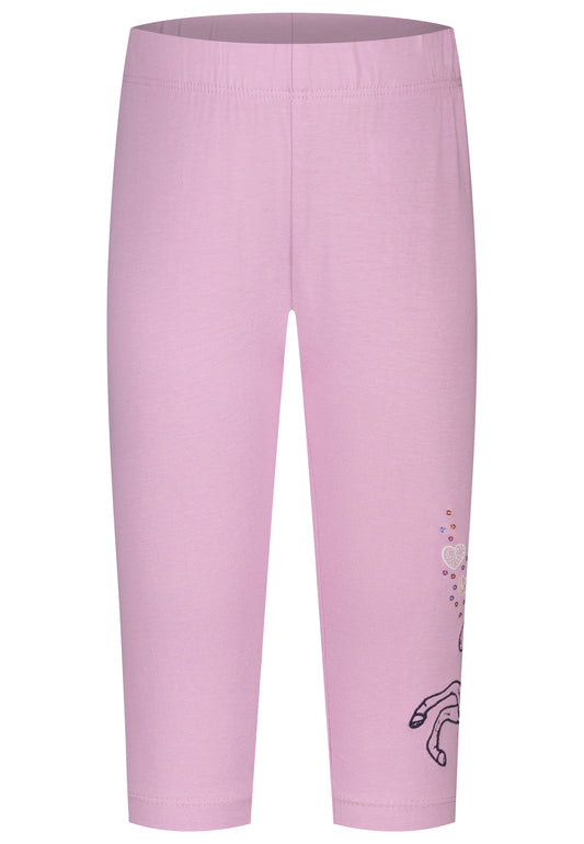 Salt and Pepper Caprilegging Pferd Stickerei bright orchid - Musterteil