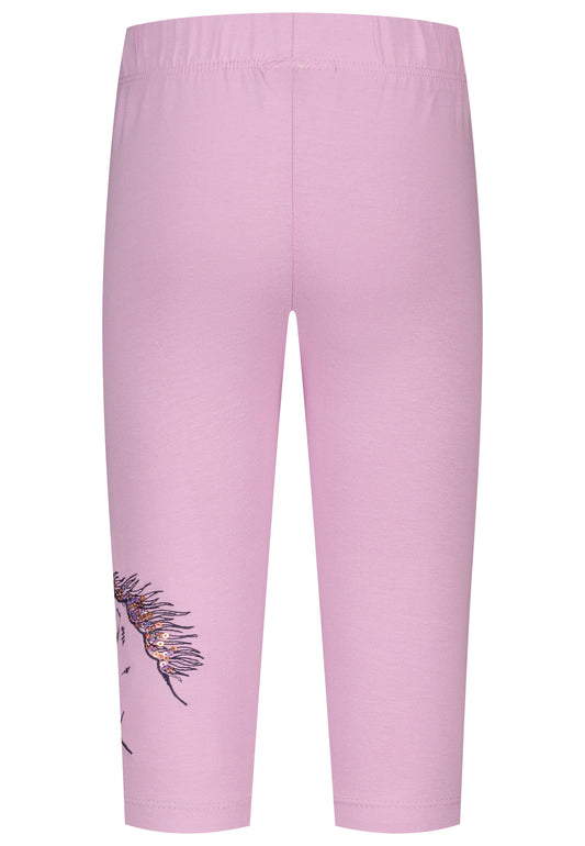 Salt and Pepper Caprilegging Pferd Stickerei bright orchid - Musterteil