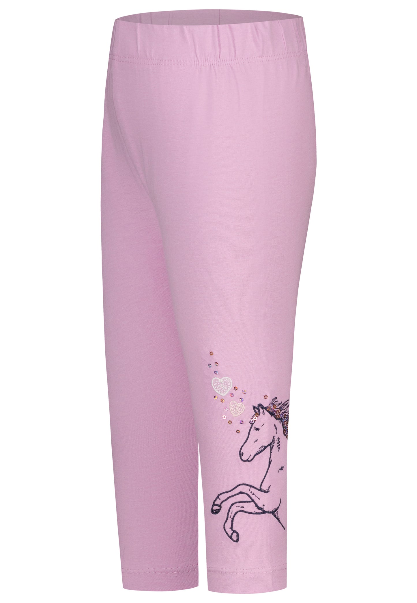 Salt and Pepper Caprilegging Pferd Stickerei bright orchid - Musterteil