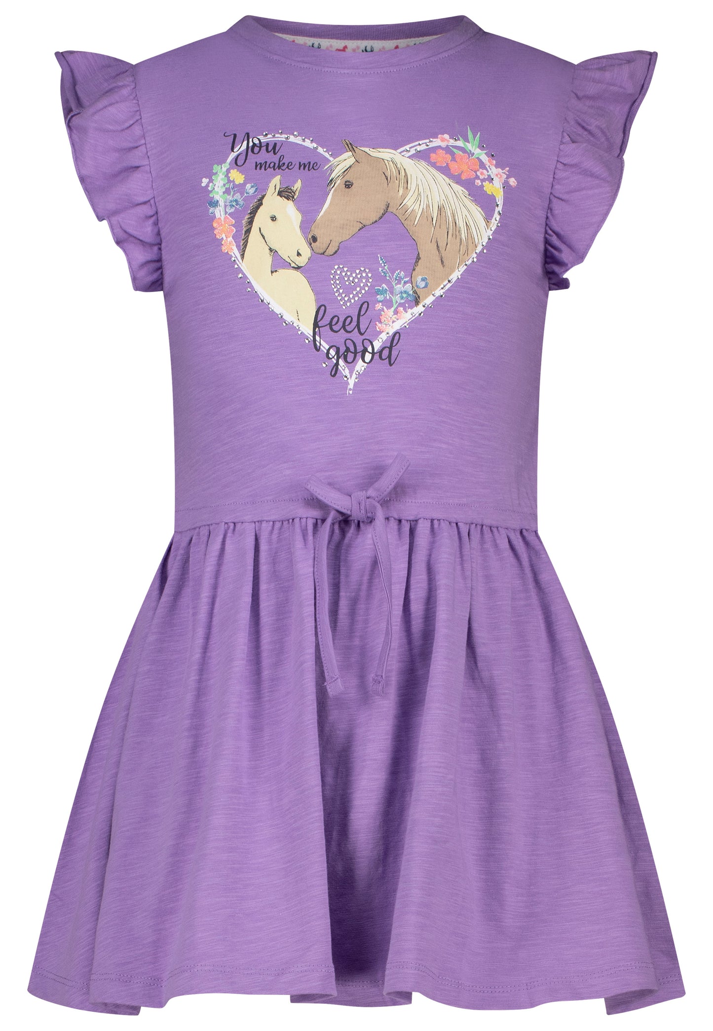 Salt and Pepper Shirtkleid Herz / Pferde tulip violet - Musterteil