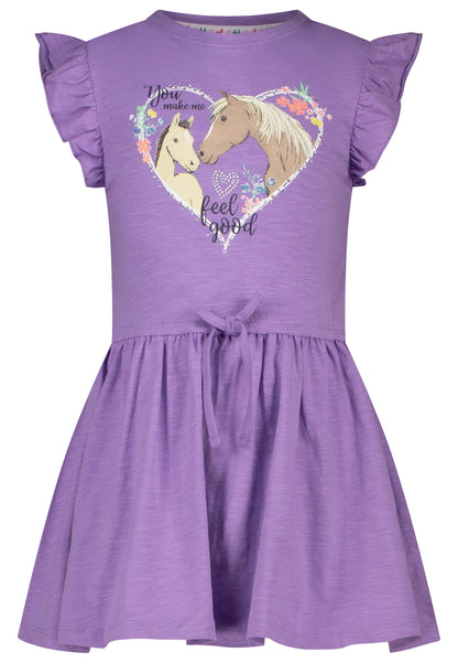 Salt and Pepper Shirtkleid Herz / Pferde tulip violet - Musterteil