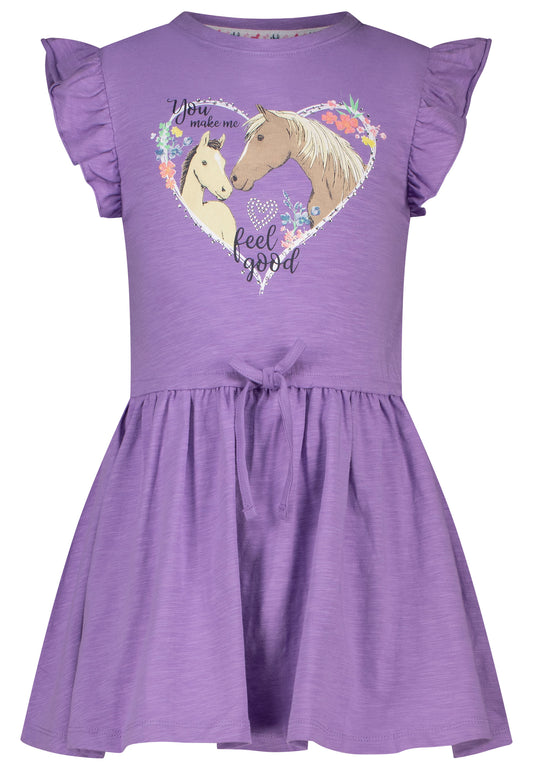 Salt and Pepper Shirtkleid Herz / Pferde tulip violet - Musterteil