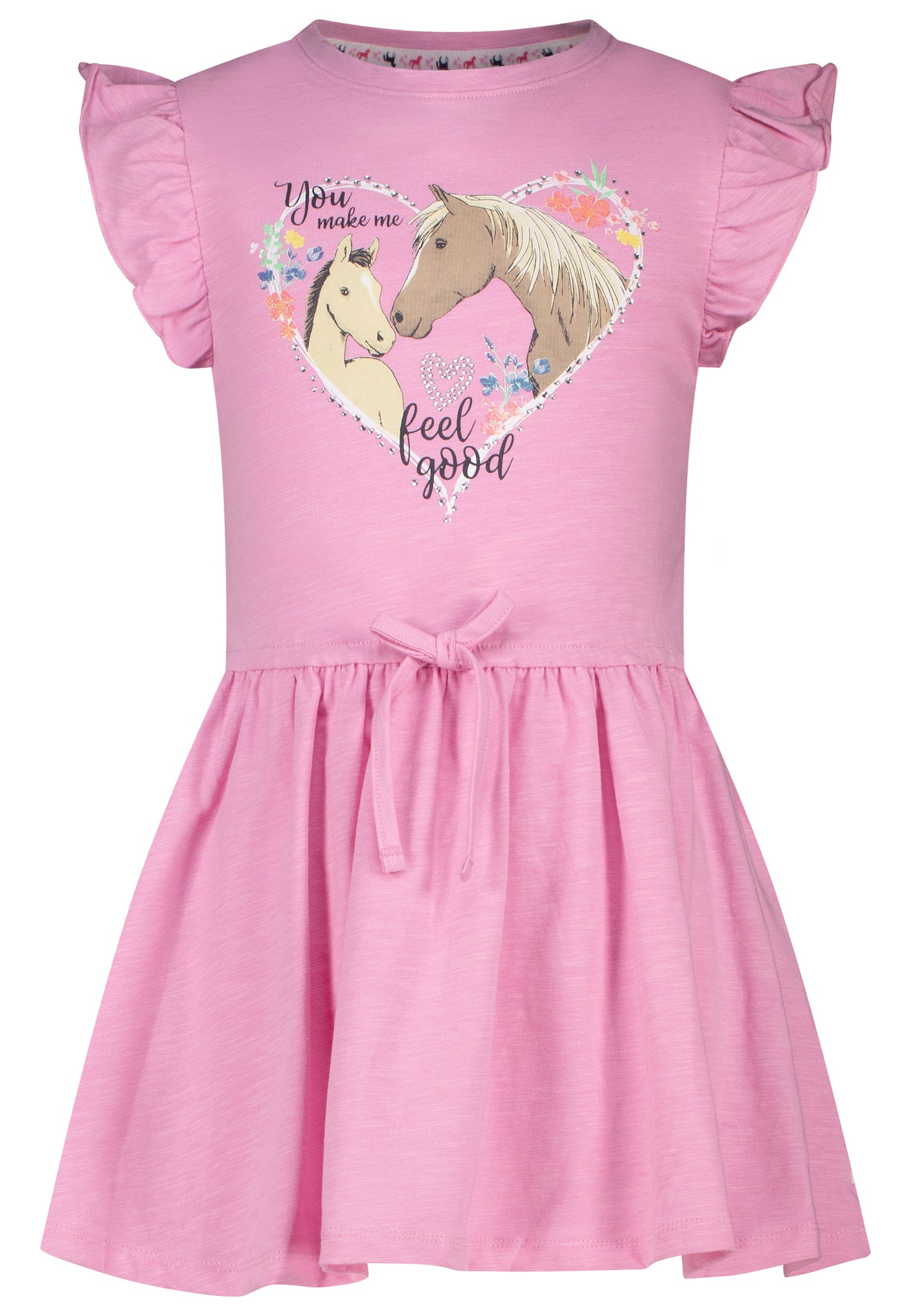 Salt and Pepper Shirtkleid Herz / Pferde hot rose - Musterteil