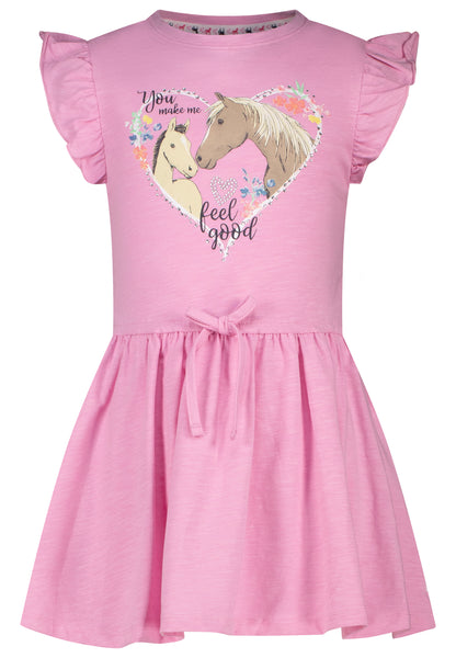 Salt and Pepper Shirtkleid Herz / Pferde hot rose - Musterteil