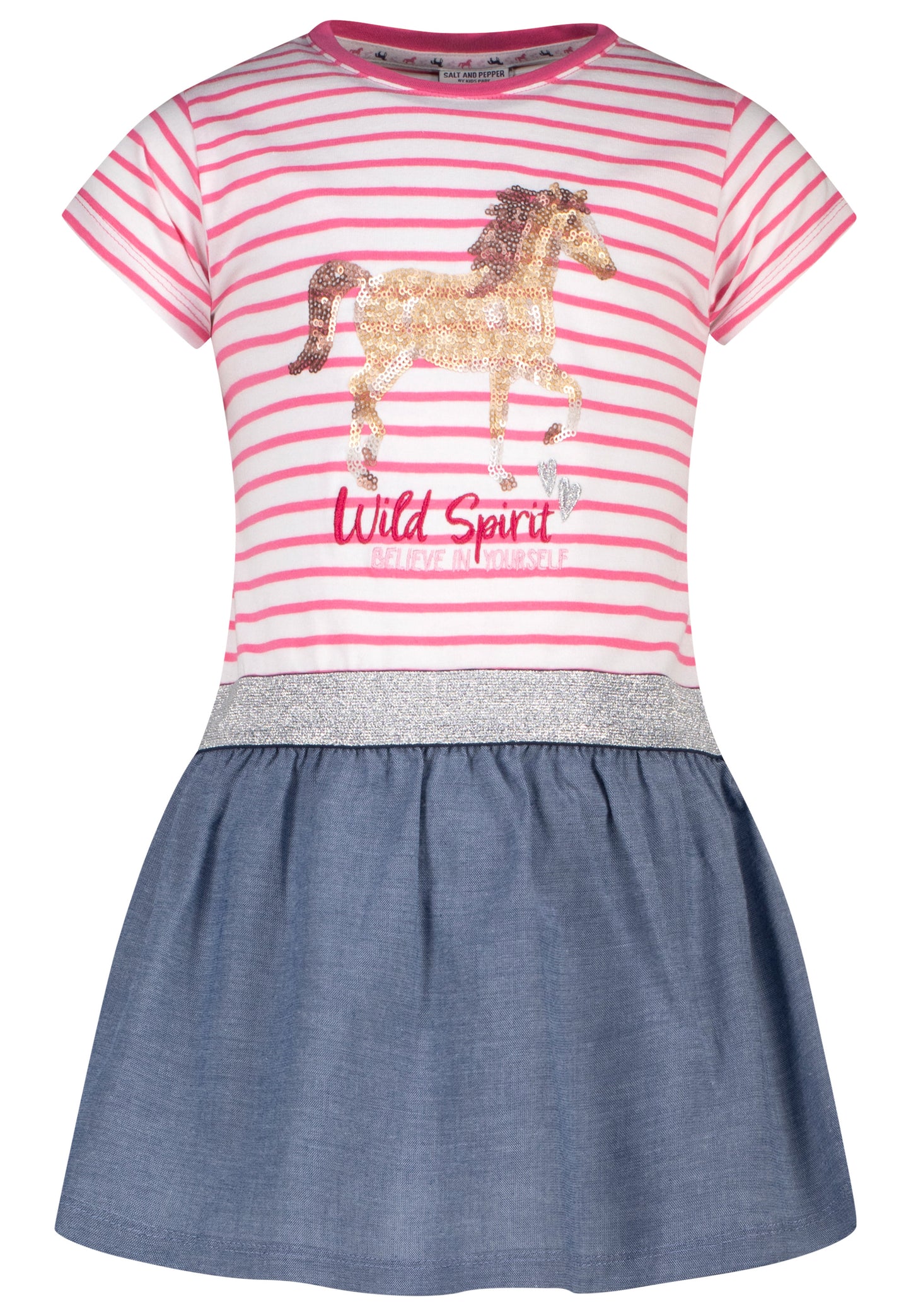 Salt and Pepper Shirtkleid Pferd Jeansrock pink - Musterteil