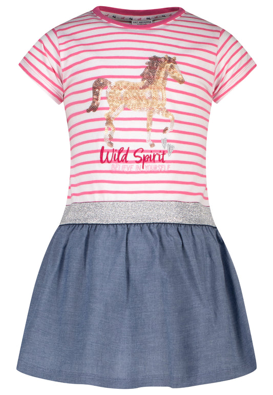 Salt and Pepper Shirtkleid Pferd Jeansrock pink - Musterteil