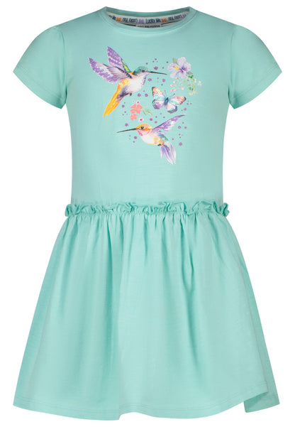 Salt and Pepper Shirtkleid Vogel Kolibri opal green - Musterteil