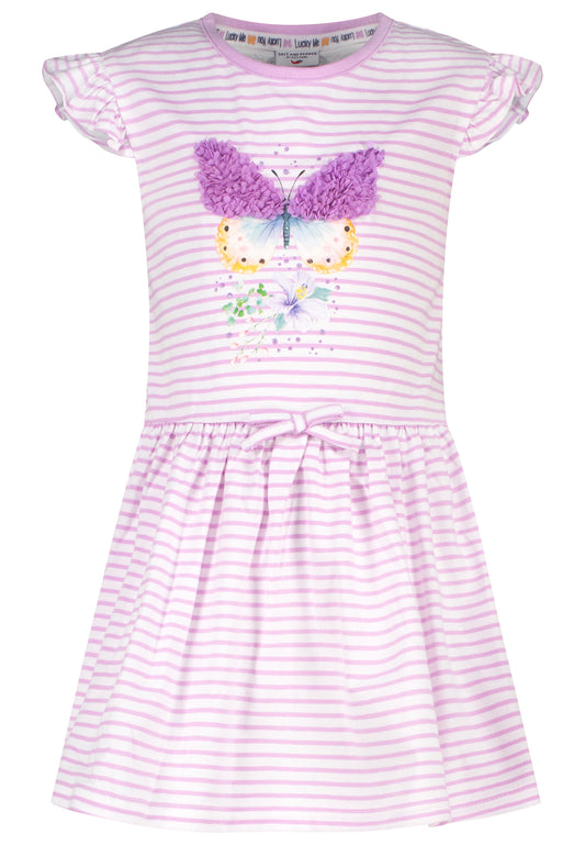 Salt and Pepper T-Shirtkleid Schmetterlinge bright orchid - Musterteil