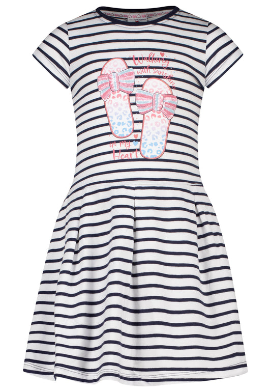 Salt and Pepper Shirtkleid Sandalen Ringel true navy - Musterteil