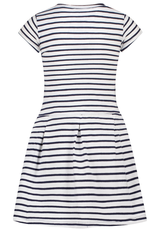 Salt and Pepper Shirtkleid Sandalen Ringel true navy - Musterteil