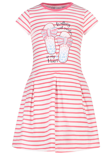 Salt and Pepper Shirtkleid Sandalen Ringel shocking pink - Musterteil