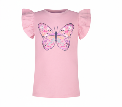 Topo T-Shirt Schmetterling candy rose - Musterteil