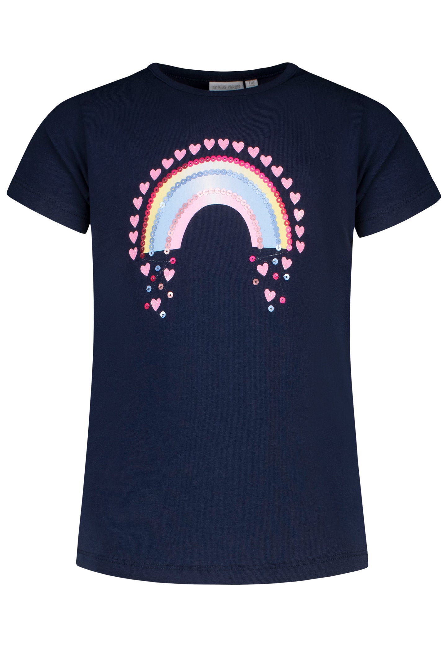 Salt and Pepper T-Shirt Regenbogen true navy