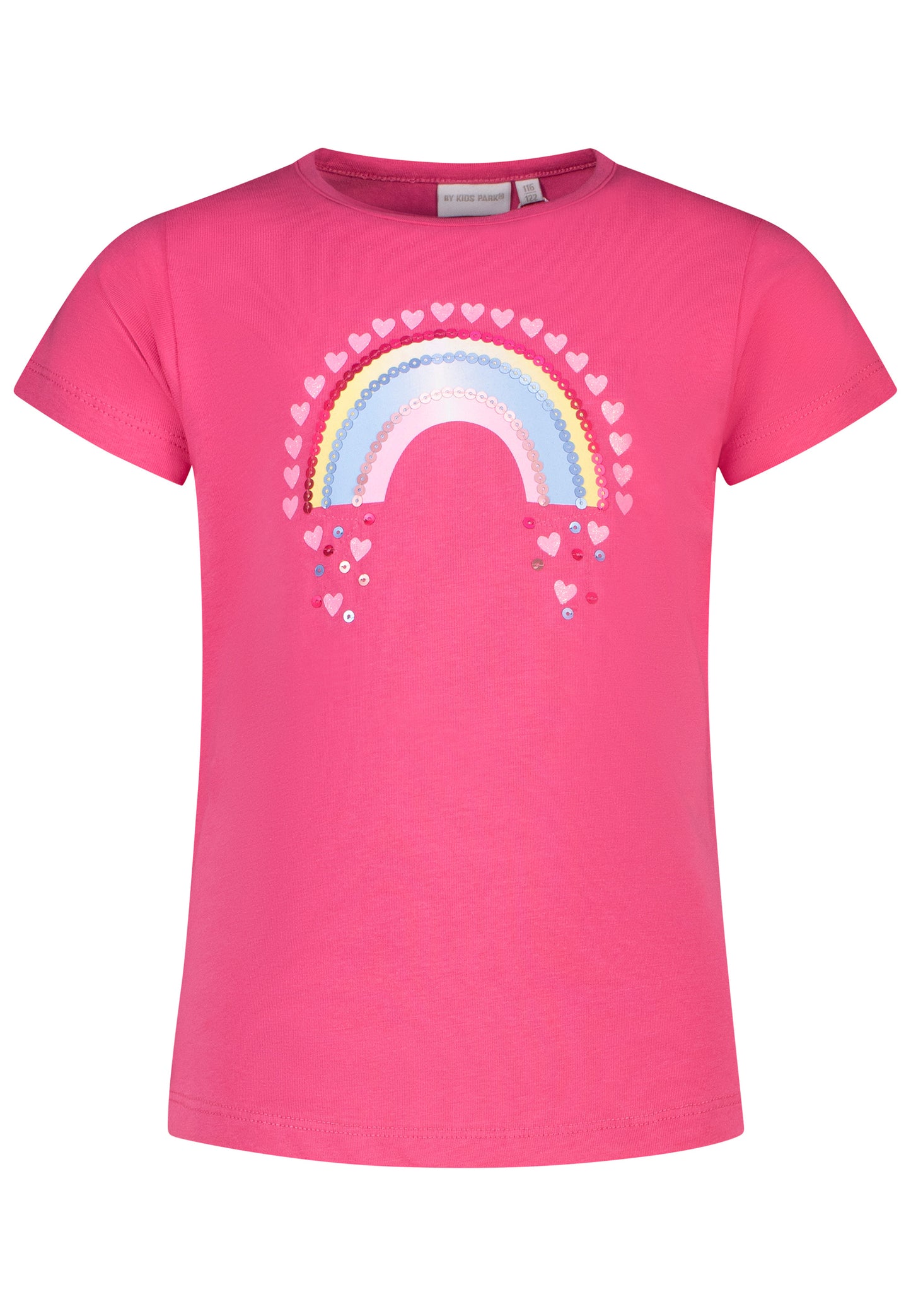 Topo T-Shirt Regenbogen shocking pink - Musterteil
