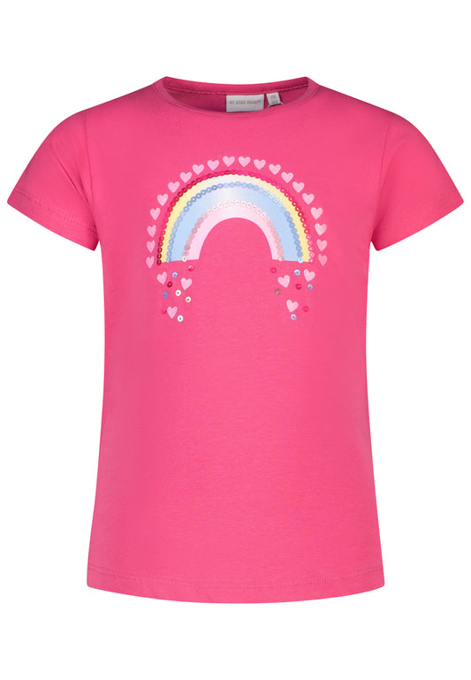 Topo T-Shirt Regenbogen shocking pink - Musterteil
