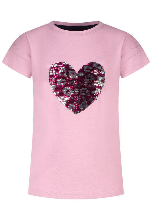 Salt and Pepper T-Shirt Herz Wendepailletten misty mauve