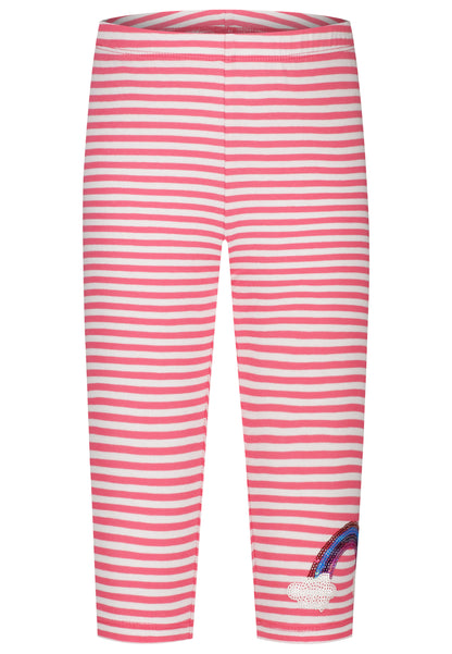 Topo Caprilegging Ringel Regenbogen pink - Musterteil