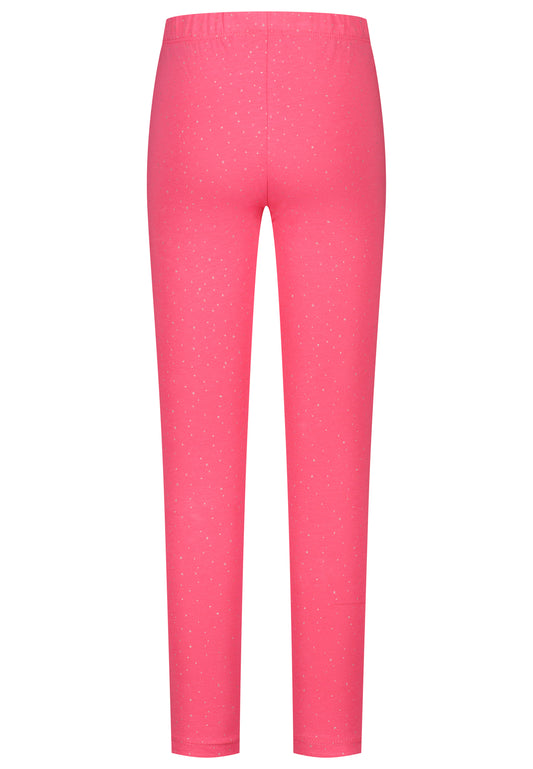 Topo Basic Legging Glitzerpünktchen shocking pink - Musterteil