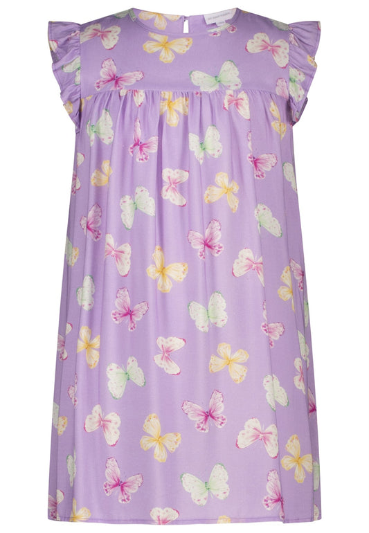 Salt and Pepper Shirtkleid Schmetterlinge allover soft lilac - Musterteil